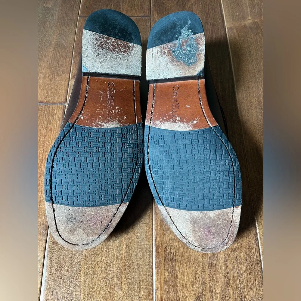 Cole Haan Classic Brown Leather Men’s Tassel Loafers Size 10